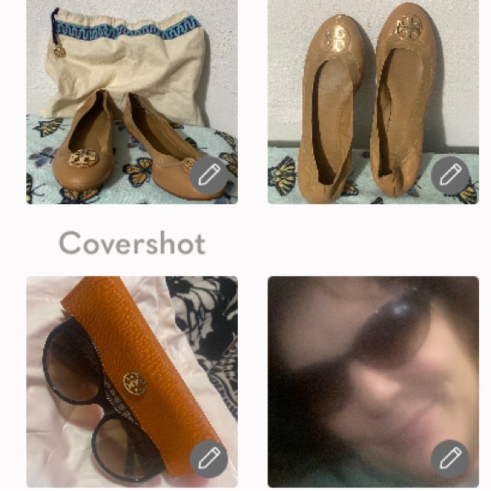 Tory Burch ballet flats & dust bag 7 & EUC TB Sunglasses 🕶